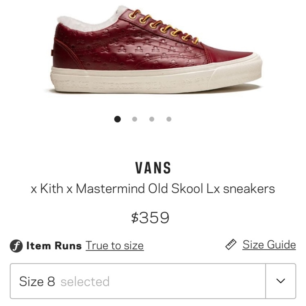 ᖇᗩᖇᗴ ︎Kith X Mastermind Old Skool VANS ☠︎ - Picture 7 of 7